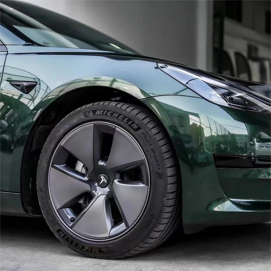 Glossy Paint Metalic Midnight Green Car Vinyl Wrap PET review Paint 03