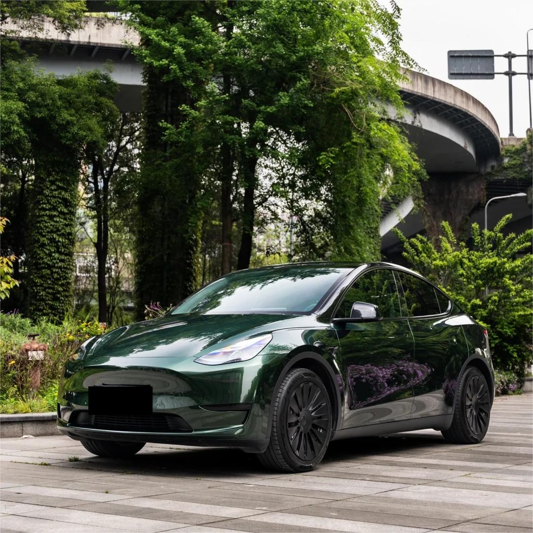 Glossy Paint Metalic Midnight Green Car Vinyl Wrap PET review Midnight 00