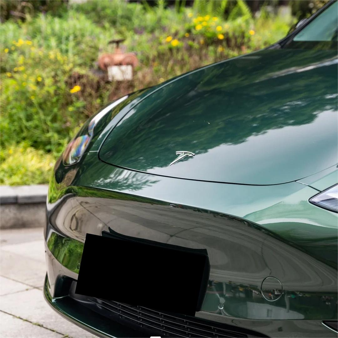 Glossy Paint Metalic Midnight Green Car Vinyl Wrap PET review Midnight 02