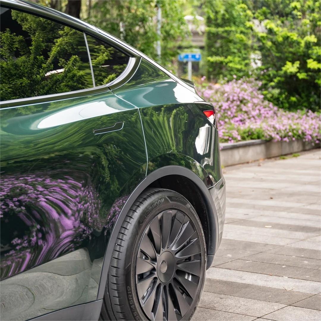 Glossy Paint Metalic Midnight Green Car Vinyl Wrap PET review Midnight 03