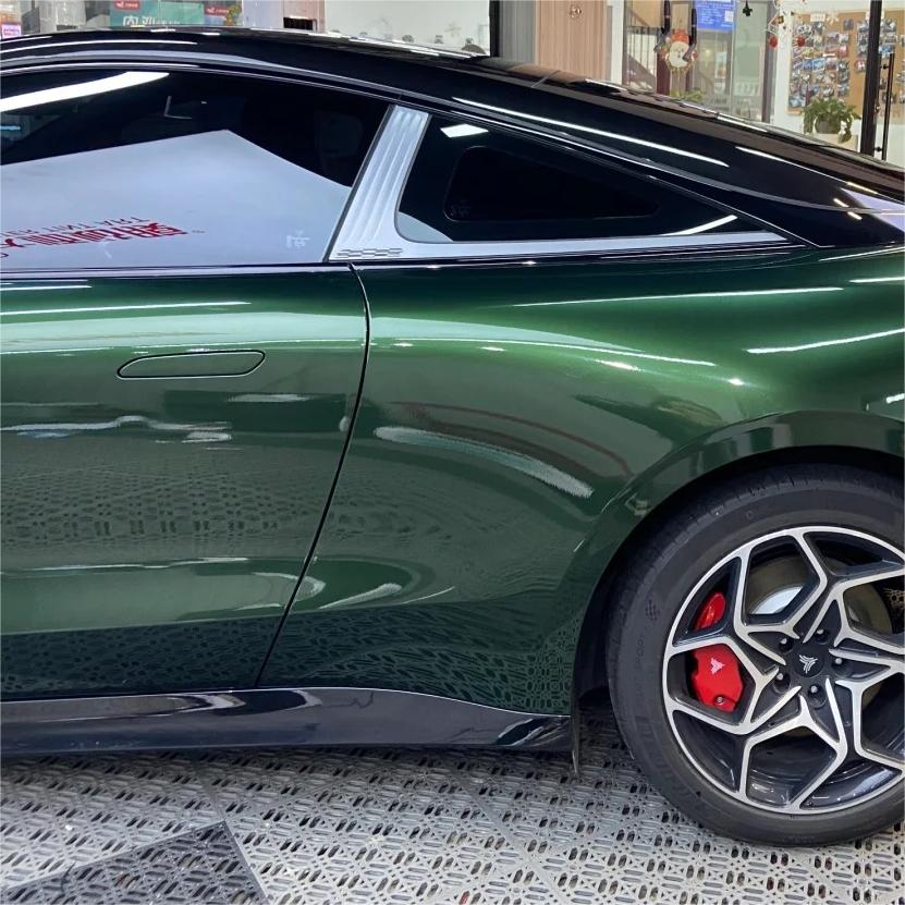 Glossy Paint Metalic Midnight Green Car Vinyl Wrap PET review mrshops 01