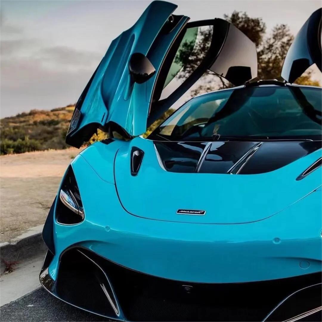 Gloss Miami Blue Car Vinyl Wrap Porsche PET review Miami 03