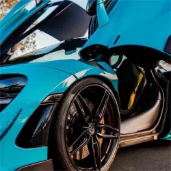Gloss Miami Blue Car Vinyl Wrap Porsche PET review Miami 03