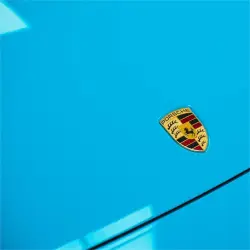Gloss Miami Blue Car Vinyl Wrap Porsche PET review Blue 03