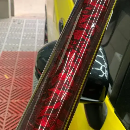 Gloss Red Forged Carbon Car Vinyl Wrap PET review 