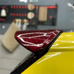 Gloss Red Forged Carbon Car Vinyl Wrap PET | Red Carbon Fiber Wrap review Forged 03