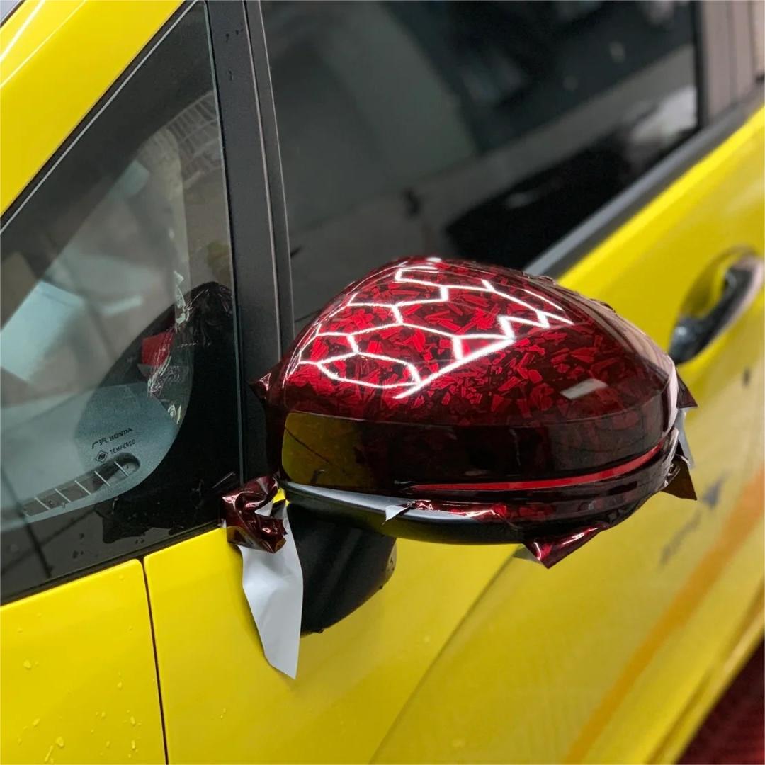 Gloss Red Forged Carbon Car Vinyl Wrap PET review Forged 01