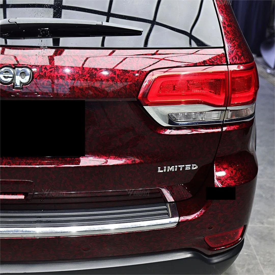 Gloss Red Forged Carbon Car Vinyl Wrap PET review Love 01