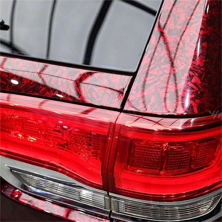 Gloss Red Forged Carbon Car Vinyl Wrap PET review Love 04
