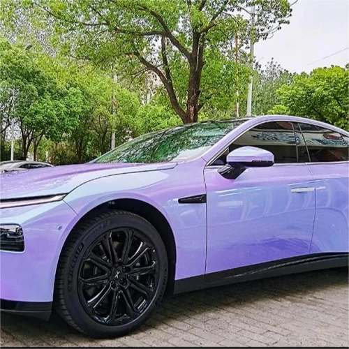 Gloss Metallic Chameleon Purple Green Car Vinyl Wrap review 