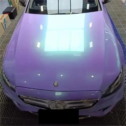 Gloss Metallic Chameleon Purple Green Car Vinyl Wrap review 