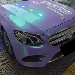 Gloss Metallic Chameleon Purple Green Car Vinyl Wrap review Factory 02