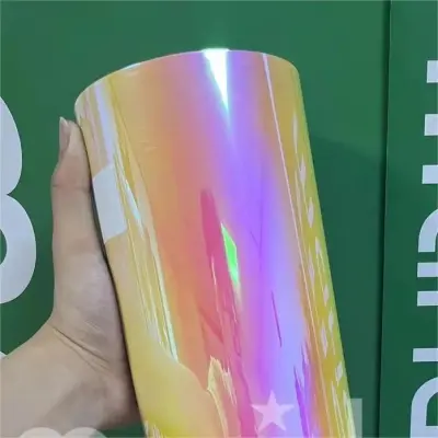 Gloss Rainbow Chrome Holographic Pink Car Vinyl Wrap review Micly