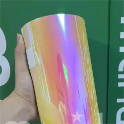 Gloss Rainbow Chrome Holographic Pink Car Vinyl Wrap PET review Micly