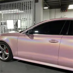 Gloss Metallic Rainbow Laser Light Pink Car Vinyl Wrap review Cool 02