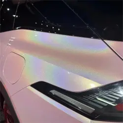 Gloss Metallic Rainbow Laser Light Pink Car Vinyl Wrap review Laser 02