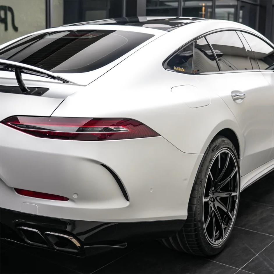 Satin Ceramic White Car Vinyl Wrap review Aesthetic 04