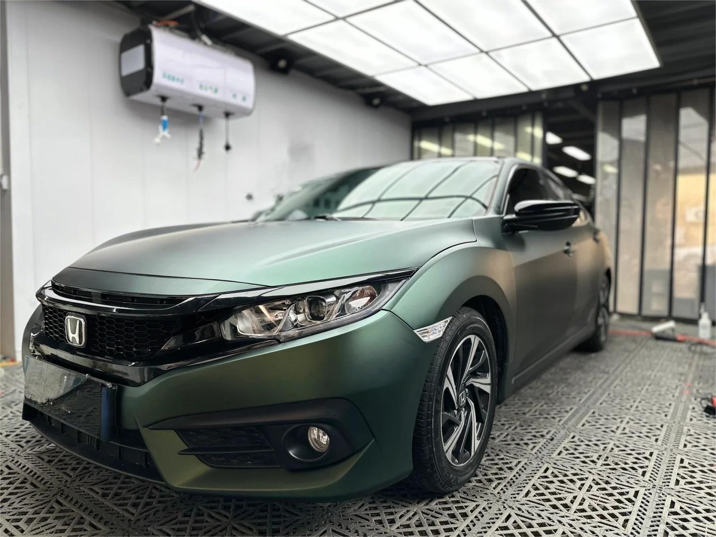 Matte Emerald Green Car Vinyl Wrap BWM I3 review John