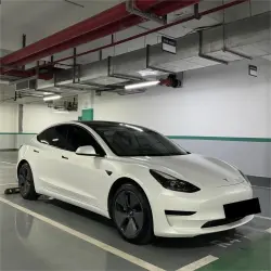Glossy Shell White Car Vinyl Wrap Audi Tesla review Simple 01