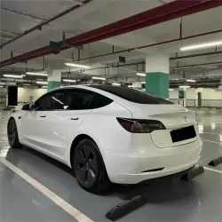 Glossy Shell White Car Vinyl Wrap Audi Tesla review Simple 05