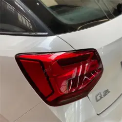 Glossy Shell White Car Vinyl Wrap Audi Tesla review Apply 02