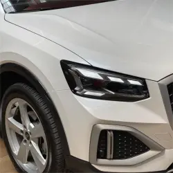 Glossy Shell White Car Vinyl Wrap Audi Tesla review Apply 05