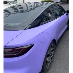 Gloss Lavender Purple Car Vinyl Wrap Tesla BMW PET review Jogsdad