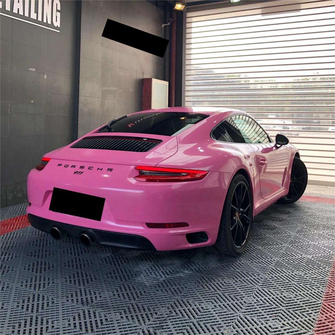 Gloss Pink Glitter Car Wrap | Metallic Sparkle Pink Vinyl Wraps ...