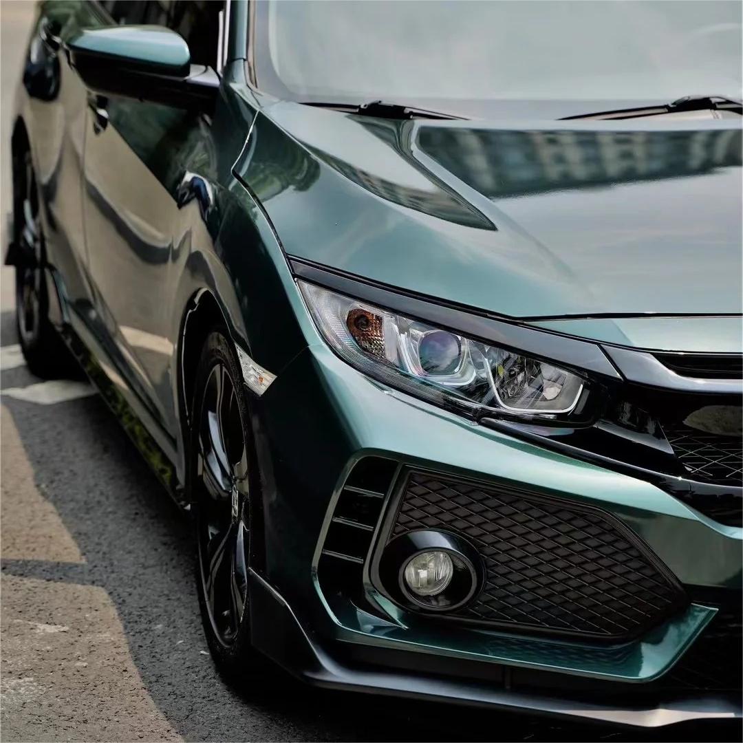 Gloss Metallic Forest Green Car Vinyl Wrap Audi review Overcast 01