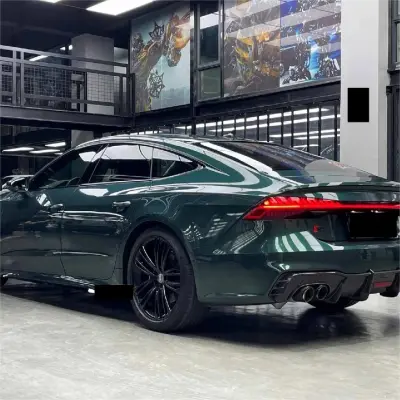 Gloss Metallic Forest Green Car Vinyl Wrap Audi review Nice 00