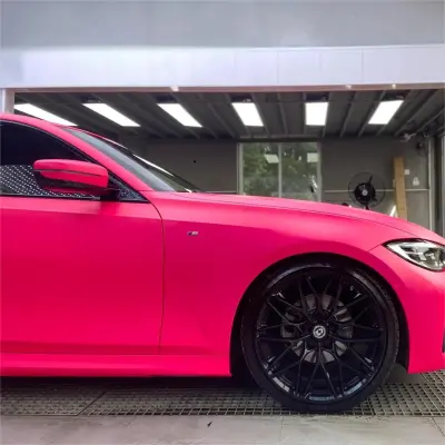 Ultimate Flat Fluorescent Pink Car Vinyl Wrap  review Phil G. 02