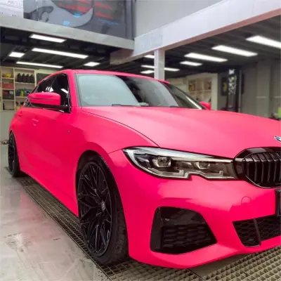 Ultimate Flat Fluorescent Pink Car Vinyl Wrap  review Phil G. 00