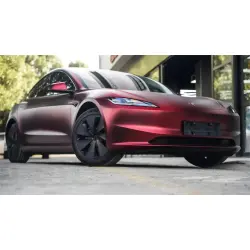 Matte Chrome Metallic Romance Red Car Vinyl Wrap PET review Sean 02