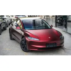 Matte Chrome Metallic Romance Red Car Vinyl Wrap PET review Sean 01