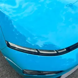 Gloss Miami Blue Car Vinyl Wrap Porsche PET review White 05