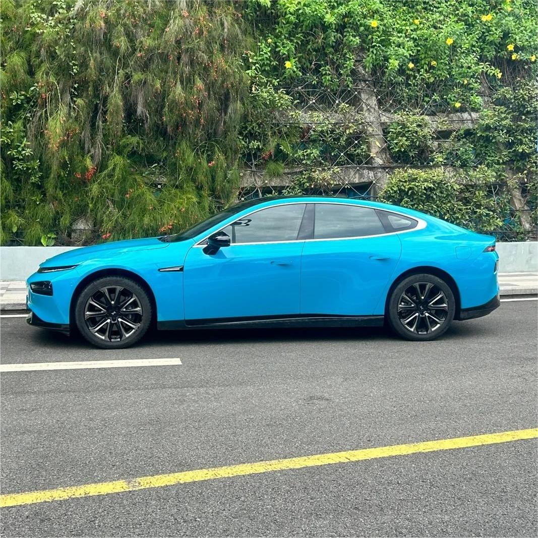 Gloss Miami Blue Car Vinyl Wrap Porsche PET review White 01