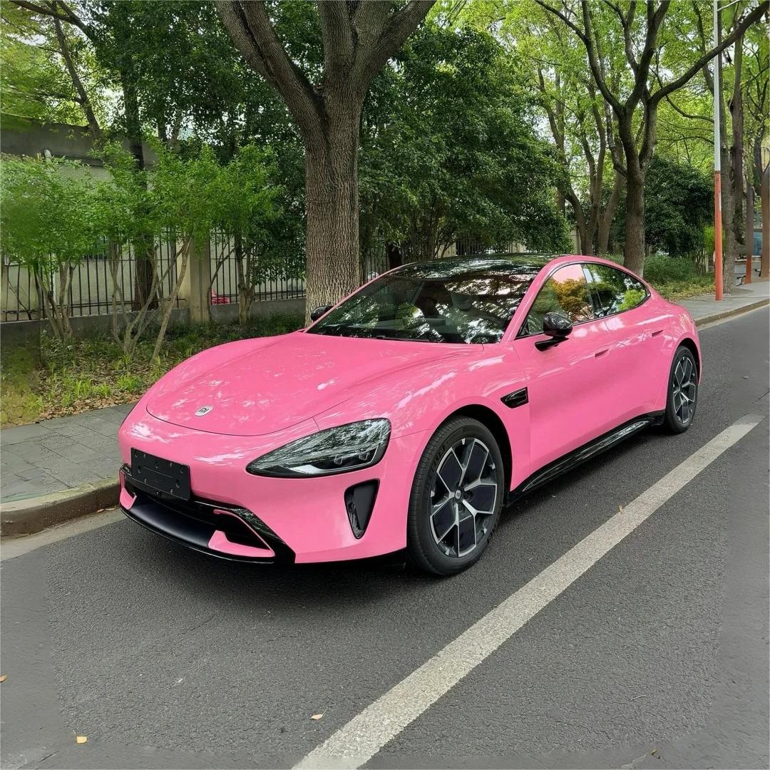 Gloss Crystal Light Pink Car Vinyl Wrap PET review Crystal 02