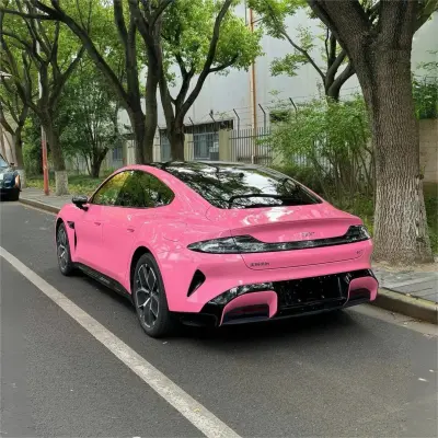 Gloss Crystal Light Pink Car Vinyl Wrap PET review Crystal 02