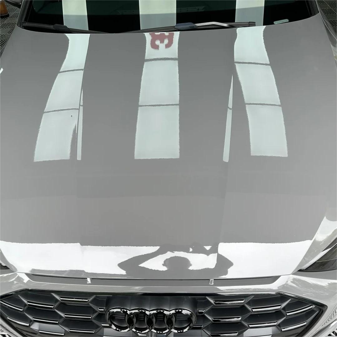 Gloss Light Nardo Grey Car Vinyl Wrap PET review Respond 02