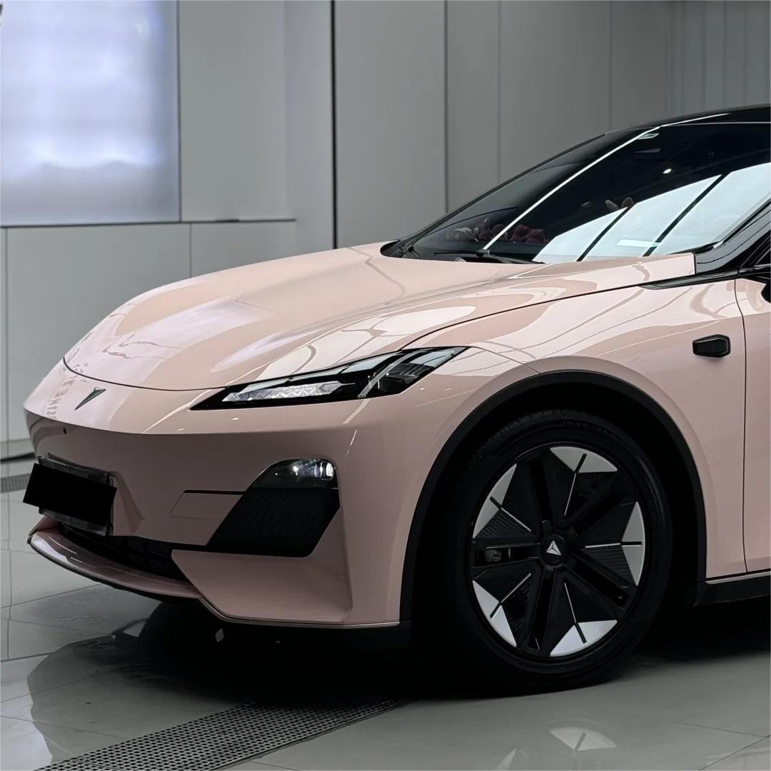 Gloss Pearl Baby Pink Car Vinyl Wrap PET review Perfect 01