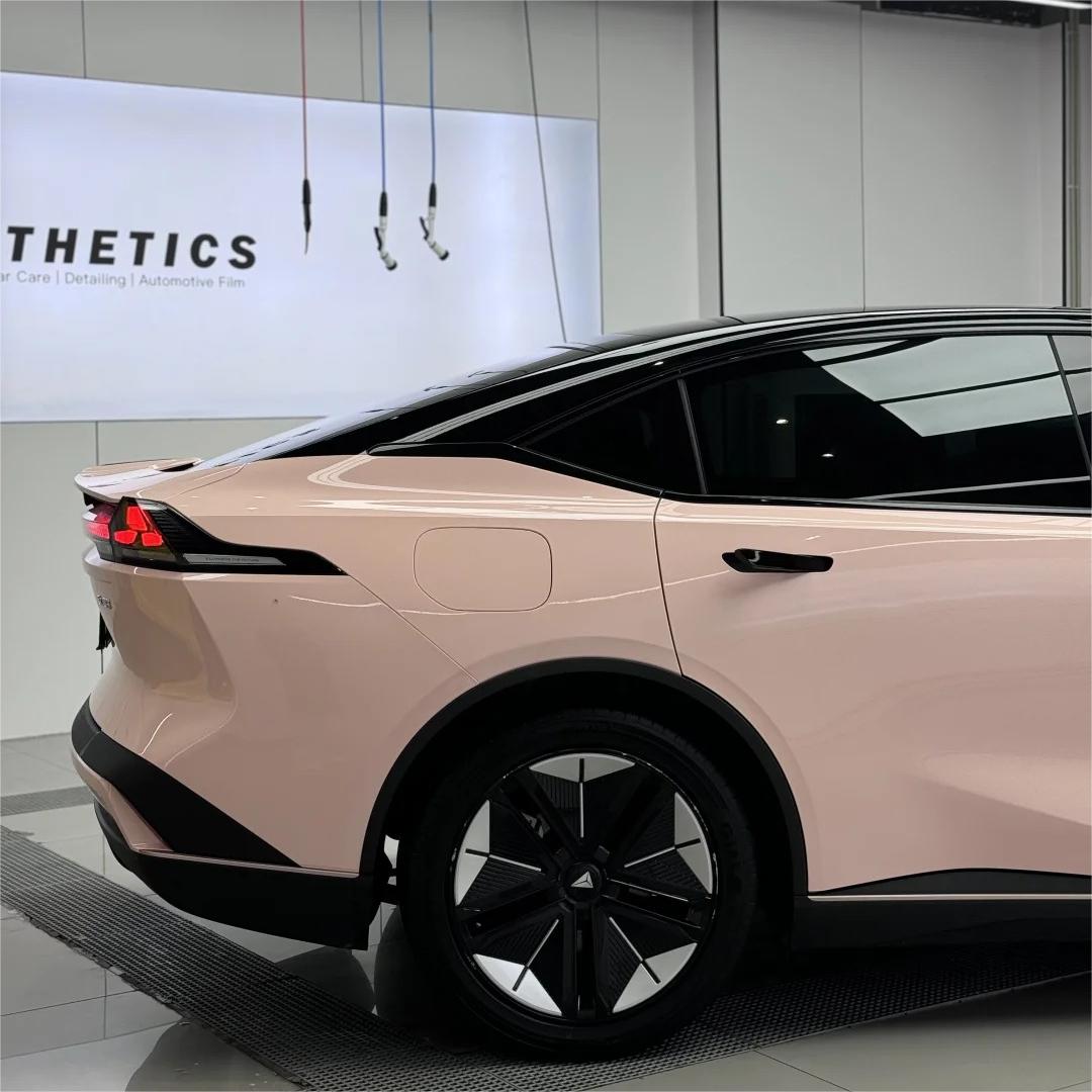 Gloss Pearl Baby Pink Car Vinyl Wrap PET review Perfect 02