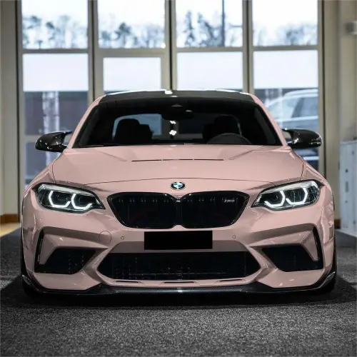 Gloss Pearl Baby Pink Car Vinyl Wrap PET review 