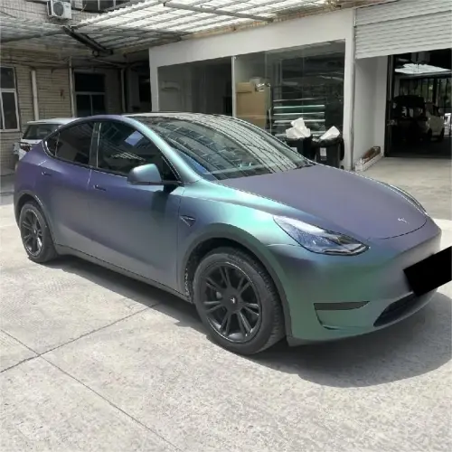 Matte Diamond Aurora Green Car Vinyl Wrap review 