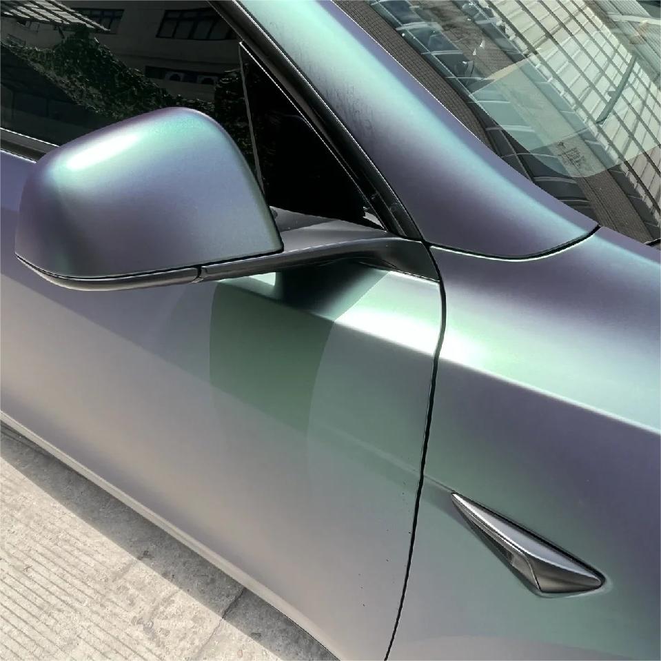 Matte Diamond Aurora Green Car Vinyl Wrap review Diamond 02