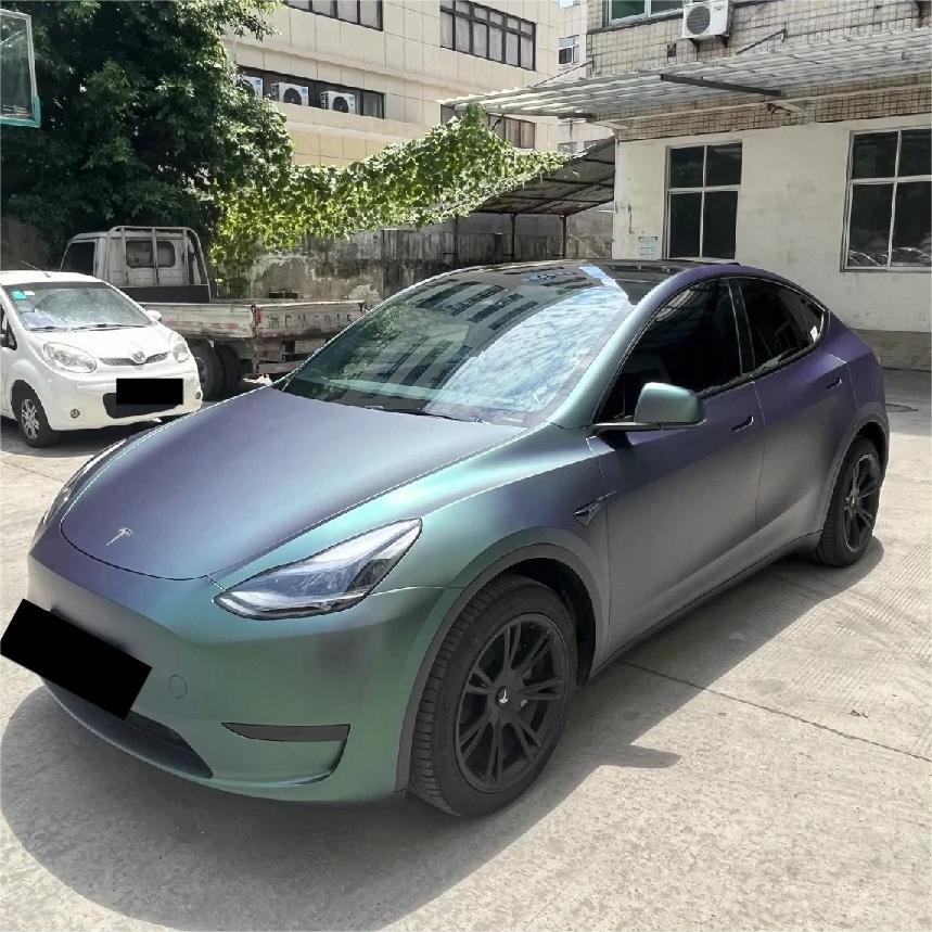 Matte Diamond Aurora Green Car Vinyl Wrap review Diamond 05