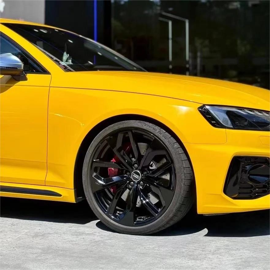 Gloss Sunflower Yellow Car Vinyl Wrap PET review Flower 01