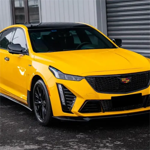 Gloss Sunflower Yellow Car Vinyl Wrap PET review 