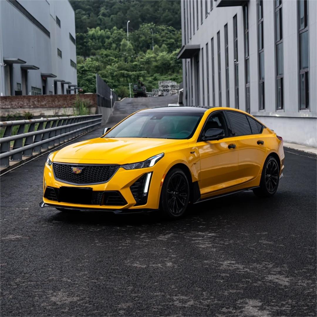 Gloss Sunflower Yellow Car Vinyl Wrap PET review Quality 01