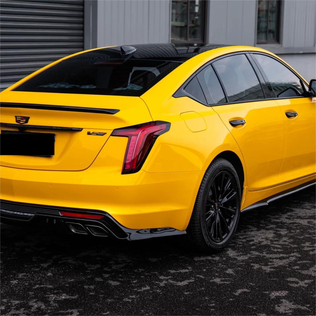 Gloss Sunflower Yellow Car Vinyl Wrap PET review Quality 06