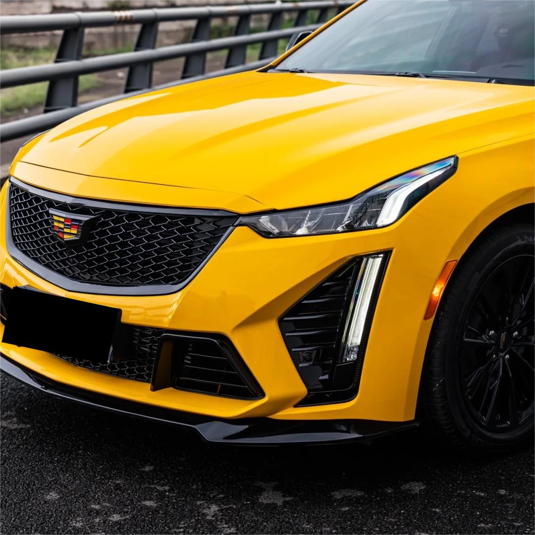 Gloss Sunflower Yellow Car Vinyl Wrap PET review Quality 03